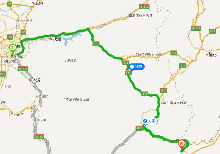 途径抚顺,桓仁,宽甸总行程370km左右,耗费将近5个半小时,路途包含高速