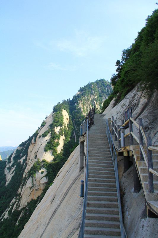 峰北临白云峰,东近量掌山,上通东西南三峰,下接沟幢峡危道,峰头是由几