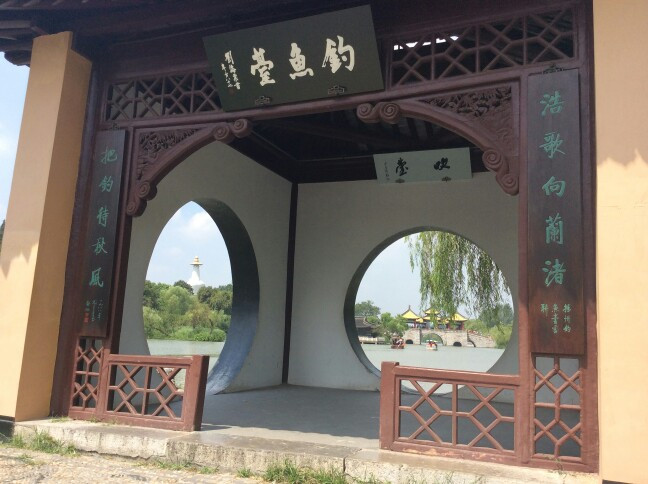 young 瘦西湖畔喂鸽子