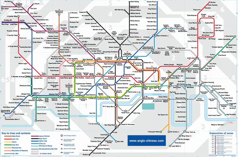 伦敦地铁路线图