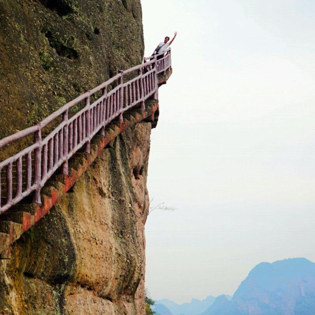 绝壁栈道我在上 崀山骆驼峰,湖南