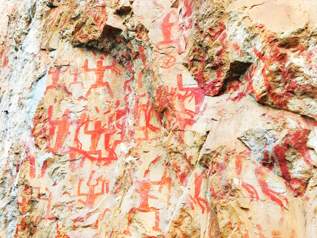 古老神秘的花山岩画,上了2008北京奥运会开幕式的《画卷》