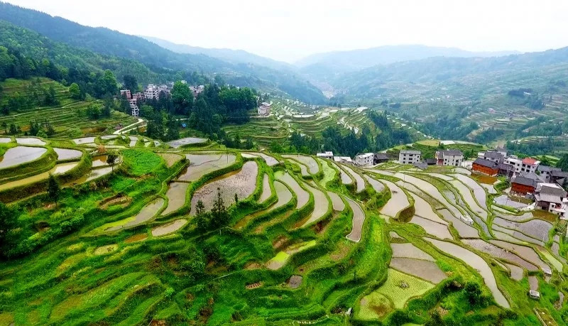 去堂安梯田,感受山地有一条中国最美徒步路"八寨一山"的美景从堂