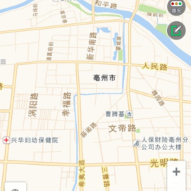 亳州市中心谯城区, 高德地图