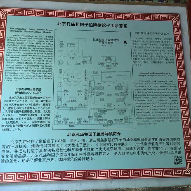 北京孔庙和国子监博物馆示意图