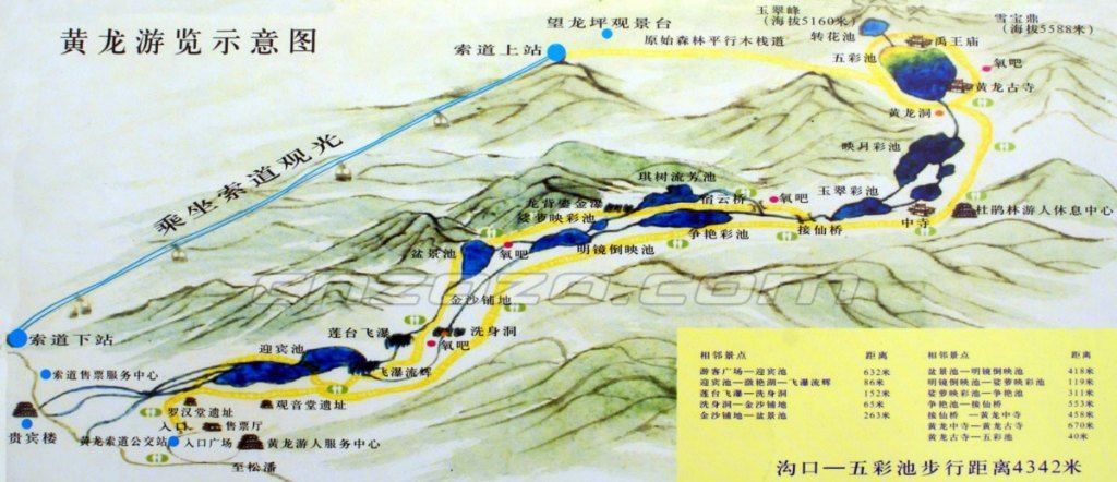 黄龙游览图