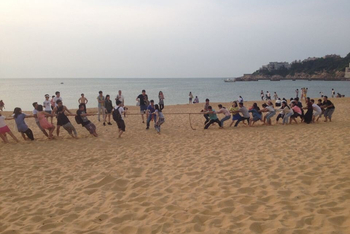 这一夜我们相约坛南湾鹅头湾度假村海滨沙滩 