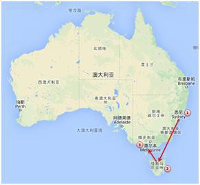 悉尼比中国要早2个小时,此时接近正午,透过舷窗,已经看到这片明媚的图片