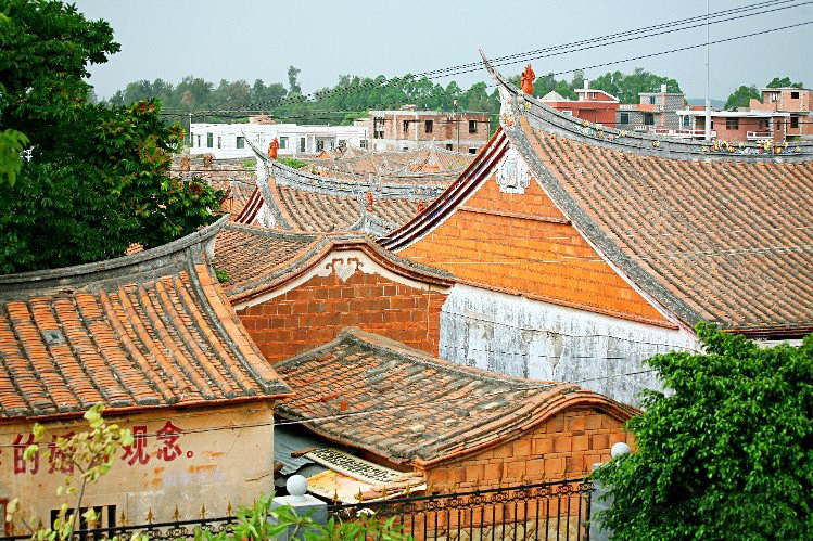 (大嶝岛上还保留着成片这样的闽南古建筑,金门县旧址,各种当时政府