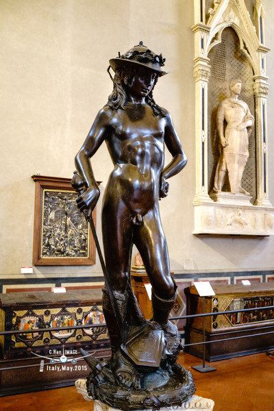 多纳泰罗的《大卫》,开创了复兴古代裸体雕像的先河.