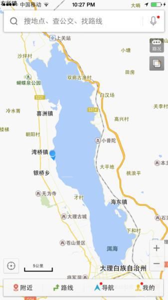 下图为洱海地图,如果是一天时间,建议包车环湖,若有两天,则可以第图片