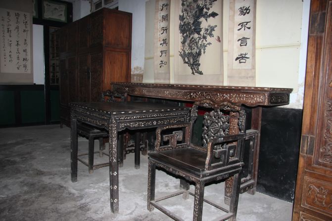 山西太谷孔祥熙故居的家具--精致,美轮美奂