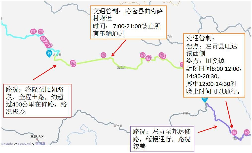 近期进藏的路况信息—318国道,排龙大桥和绕行s303