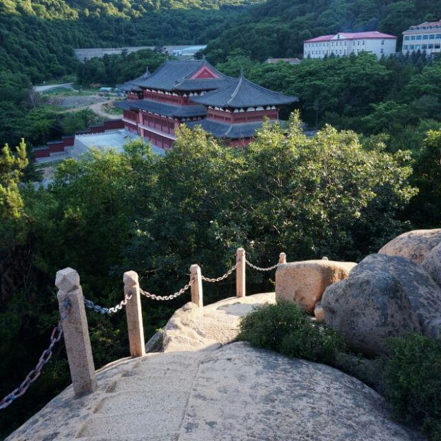从天女坐床看望海禅寺