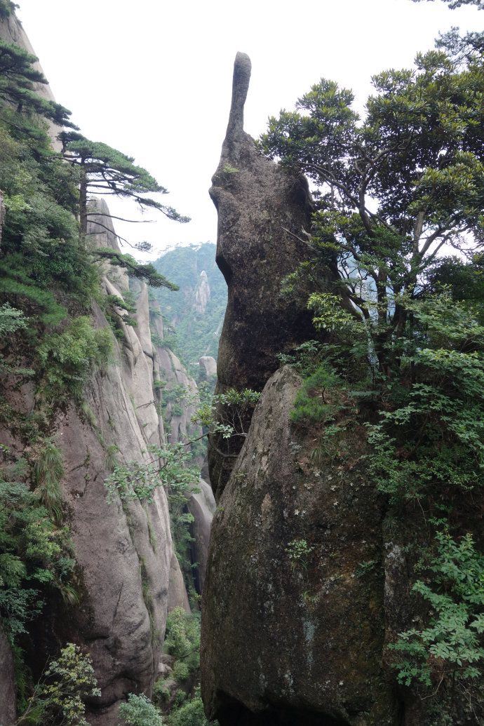 下山路上的有个三清山的另一个标志景点,仙人指路.