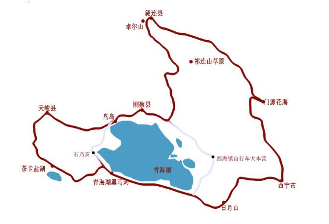 青海湖,茶卡盐湖,敦煌,可可西里,昆仑山口.张掖