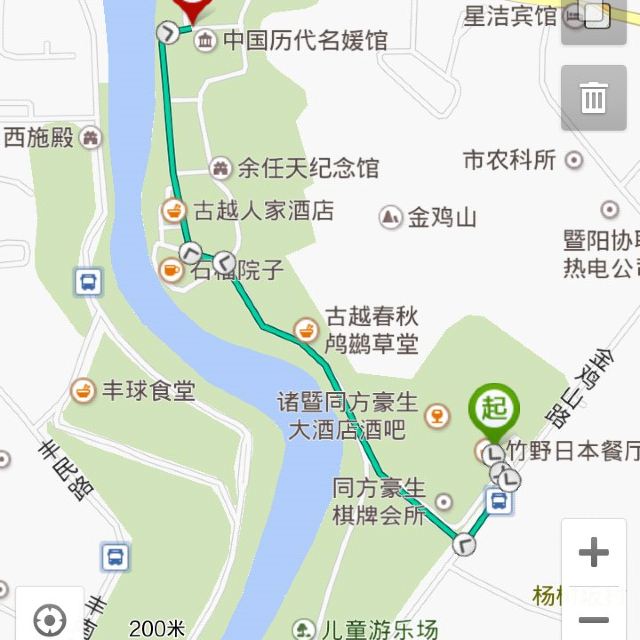 看看地图,其实沿河这一代都是西施故里地区.