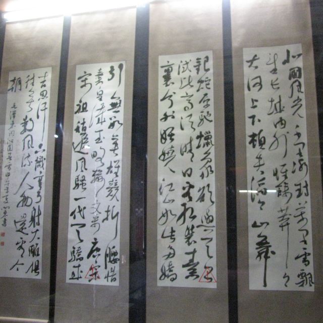 北京孔庙大成殿东侧王向东的书法展有特色