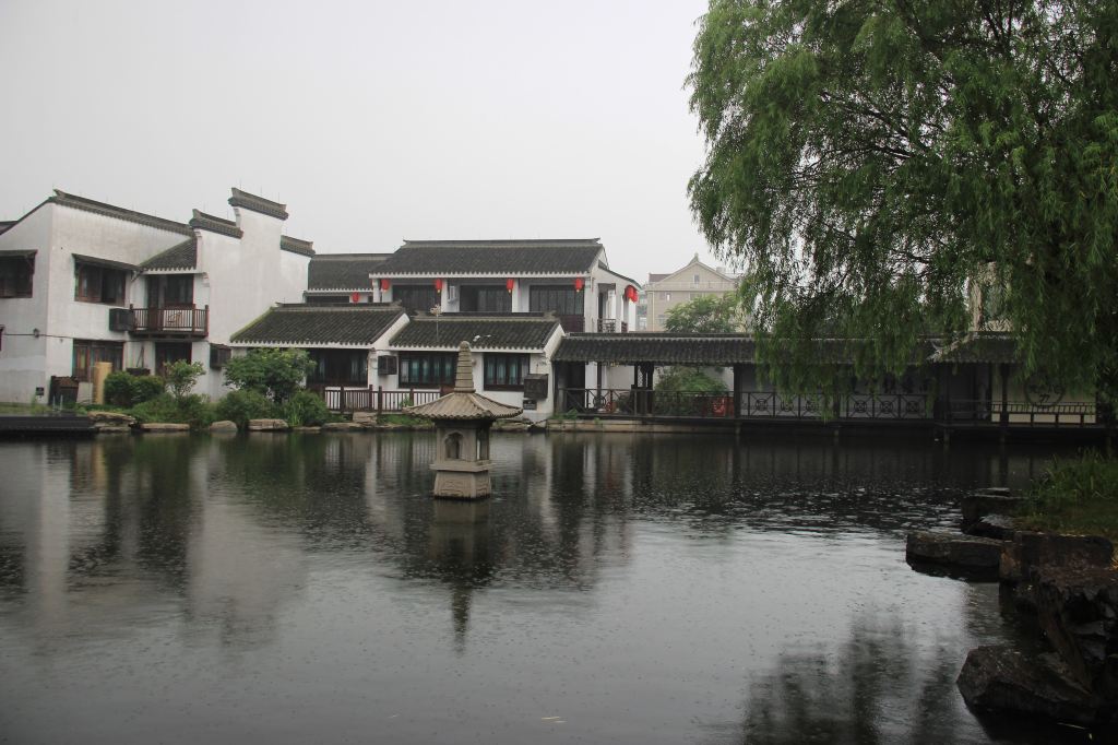 雨中漫游江南古镇---西塘之水景,夜景