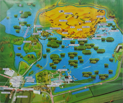 汇水成湖,落沙成漠,沙落水中,水绕沙丘,宁夏沙湖景区游览记