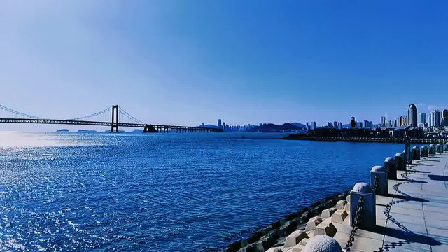 大连星海广场的海景