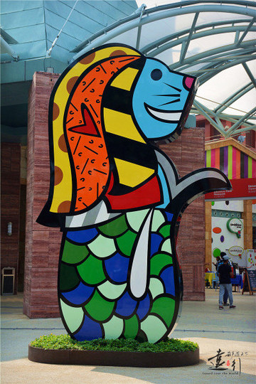 新加坡环球影城 圣淘沙也有很多鱼尾狮的造型