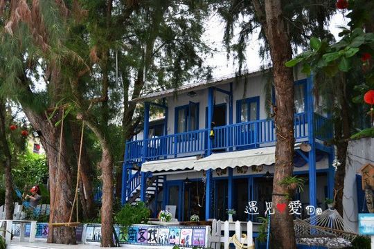 三亚天南客栈(鹿回头店)  只有这里住店的人最多.