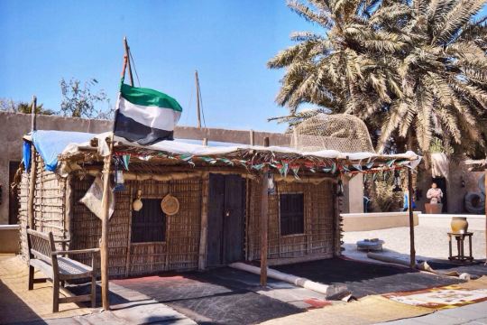 珍珠采集者的传统民居. 迪拜遗址村