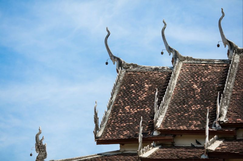 新修的寺庙一角 罗莱寺