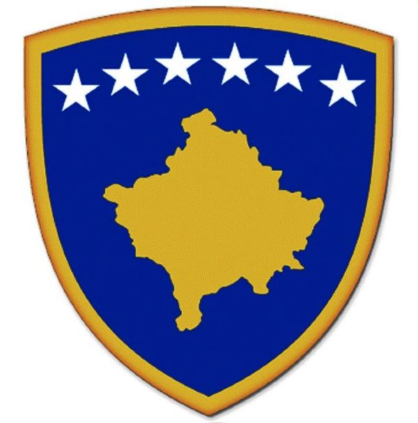 蓝底象征着欧盟是科索沃的未来