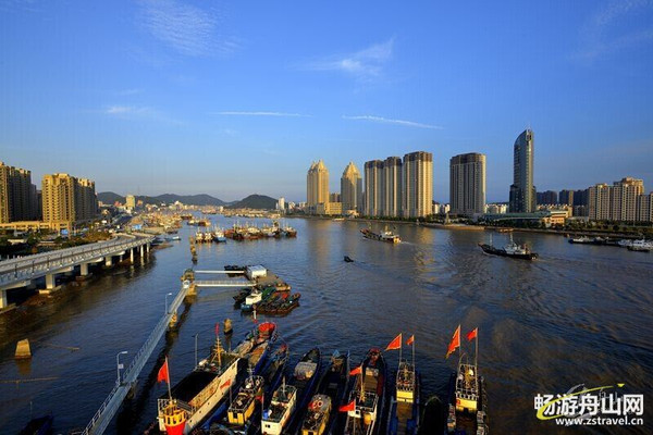 沈家门鲁家峙大桥 渔港晚霞