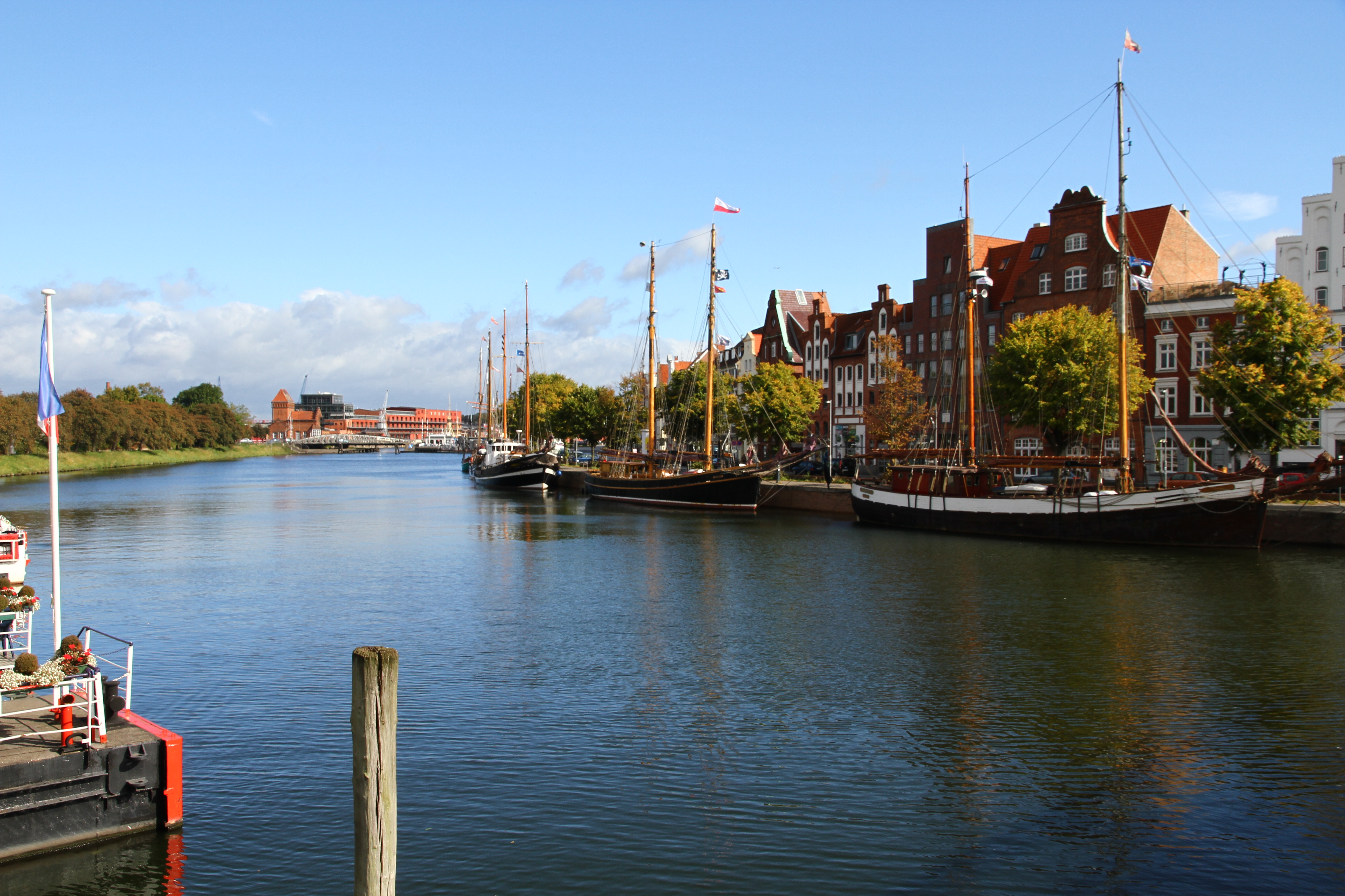 吕贝克有的一条护城河 德国吕贝克